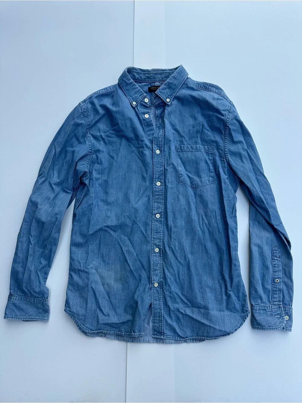 Banana Republic Blue Denim Button-Down Shirt - Men